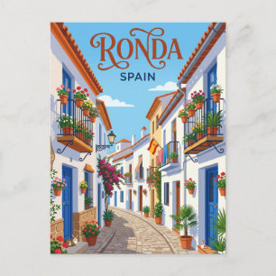 Carte Postale Ruelle à Ronda en Espagne