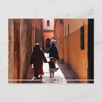 Carte Postale Rues de la Médina, Marrakech Maroc