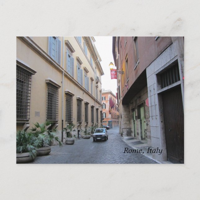 Carte Postale Rues de Rome, Italie (Devant)