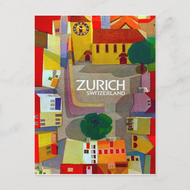 Carte Postale Rues de Zurich, Suisse. Vue réelle (Devant)