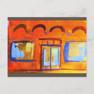 Carte Postale Rues lumineuses, façade orange