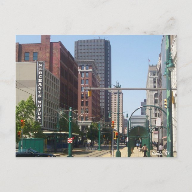 Carte Postale Rues principales et Swan (Devant)