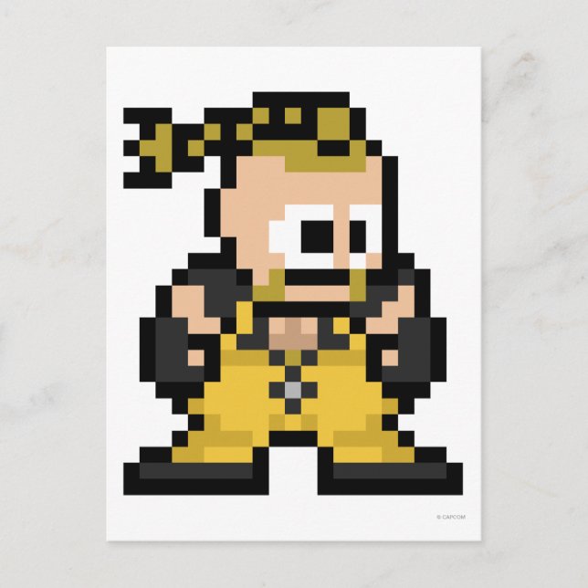 Carte Postale Rufus 8 bits (Devant)