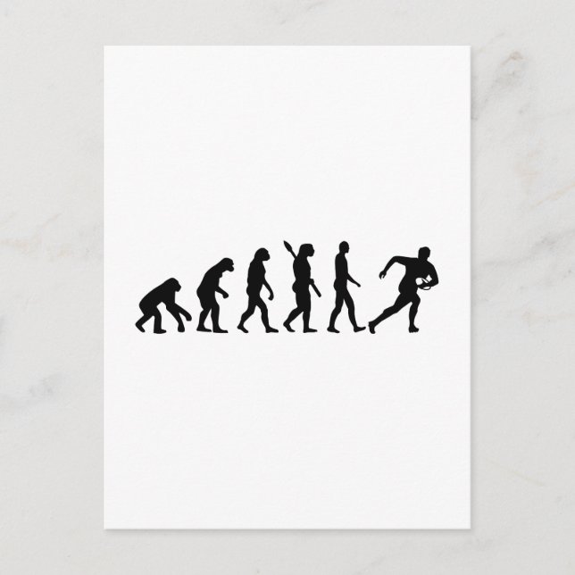 Carte Postale Rugby de l'évolution (Devant)