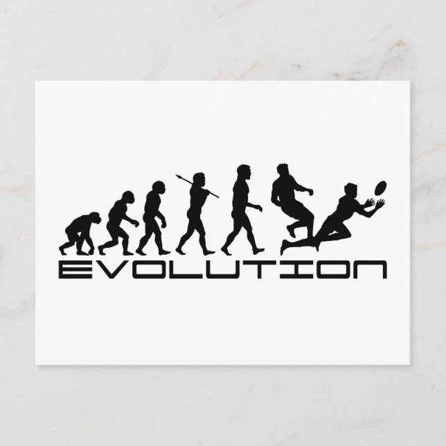 Carte Postale Rugby Football Sport Evolution Art (Devant)