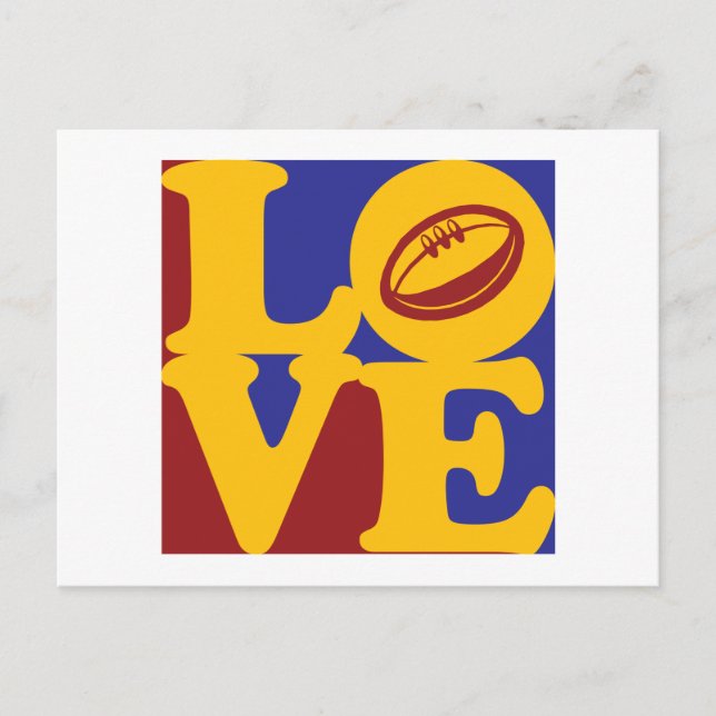 Carte Postale Rugby Love (Devant)
