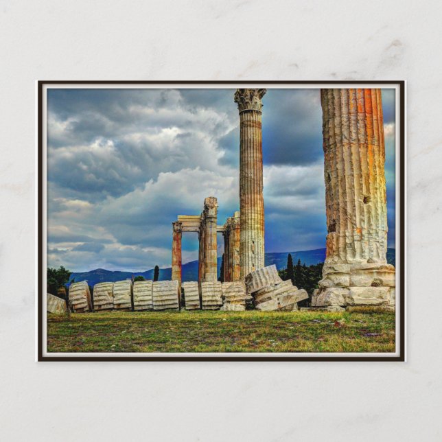 Carte Postale Ruines antiques à Athènes Grèce (Devant)