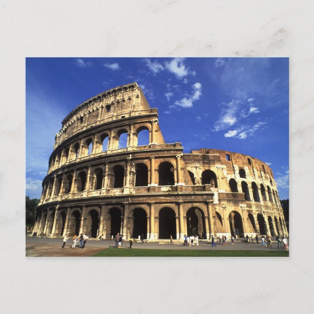 Carte Postale Ruines célèbres du Colisée à Rome Italie (Devant)