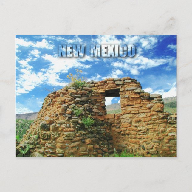 Carte Postale Ruines de Jemez Pueblo, Monument d'État de Jemez,  (Devant)