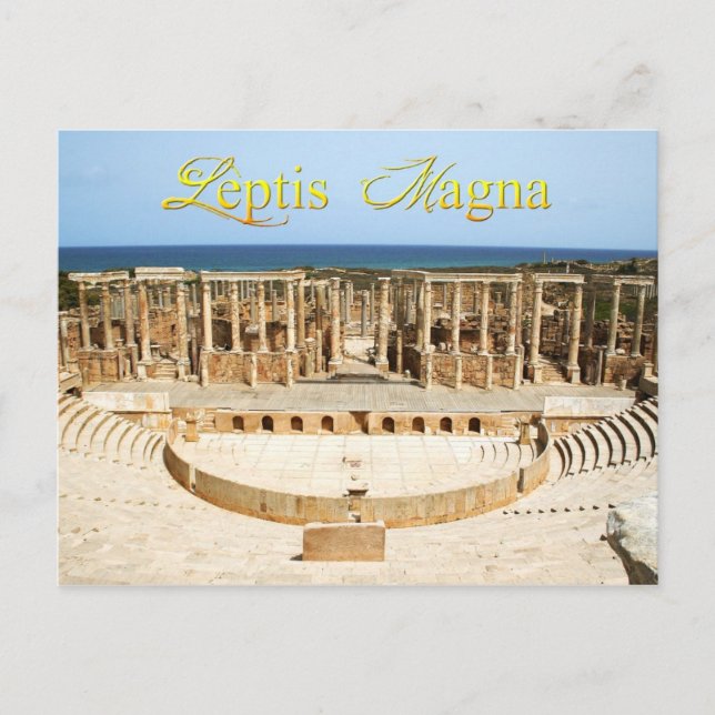 Carte Postale Ruines de théâtre à Leptis Magna, Libye (Devant)