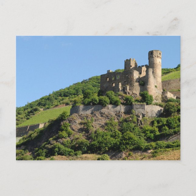 Carte Postale Ruines du château d'Ehrenfels - Rhin - Allemagne (Devant)