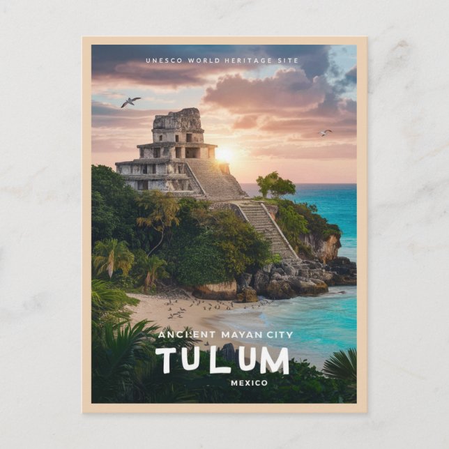 Carte Postale Ruines mayas de Tulum (Devant)