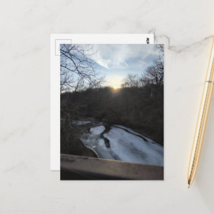 Carte Postale Ruisseau gelé dans les bois de Burlington Iowa