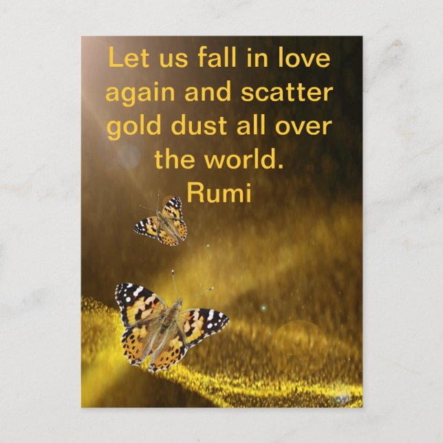 Carte Postale Rumi Chute de nouveau amoureuse (Devant)