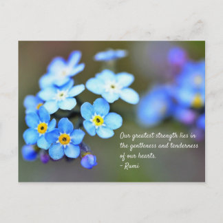 Carte postale Rumi. Citation inspirante sur la vie