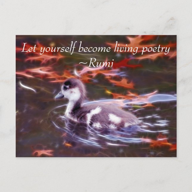 Carte Postale Rumi devient poésie vivante (Devant)