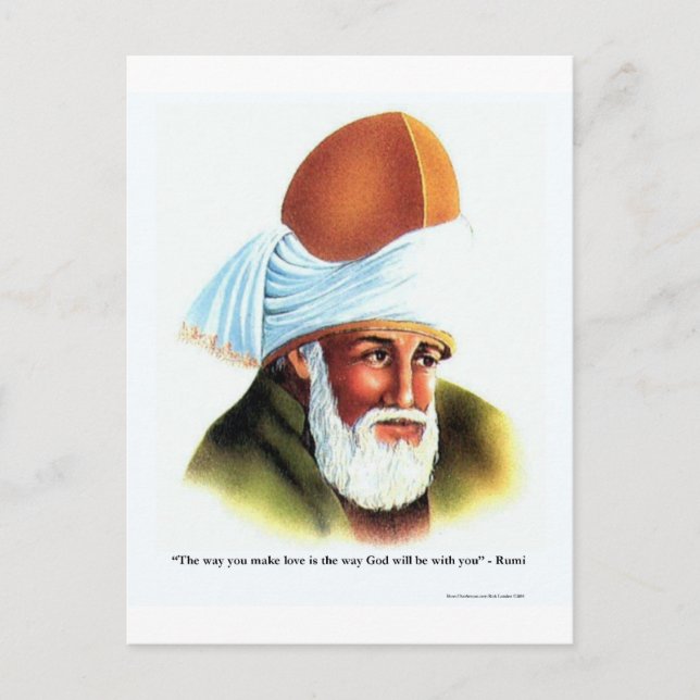 Carte Postale Rumi La façon dont vous faites l'amour Citer Cadea (Devant)
