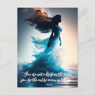 Carte Postale Rumi Ocean Quote Dreamscape