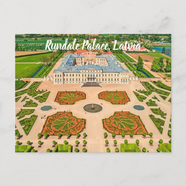 Carte Postale Rundāle Palace Lettonie stylisé (Devant)