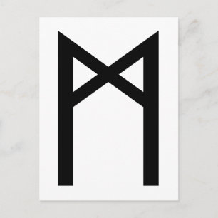 CARTE POSTALE RUNE MANNAZ