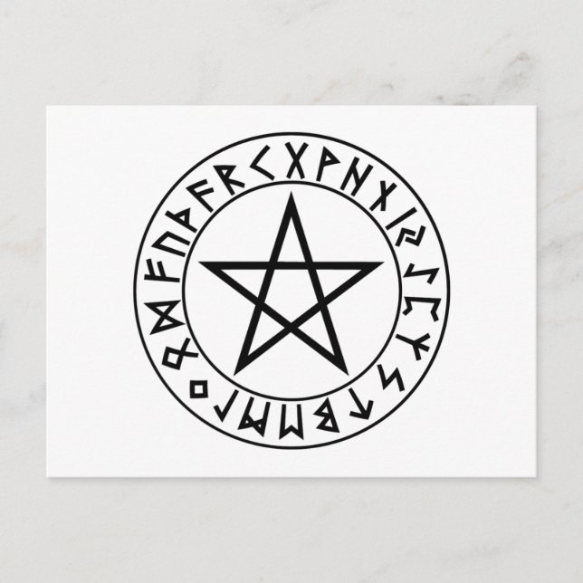 carte postale Rune Pentacle (Devant)
