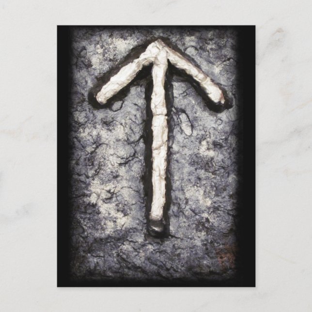 Carte Postale Rune Tiwaz - Symbole norse (Devant)