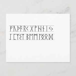 Carte Postale Runes Elder Futhark