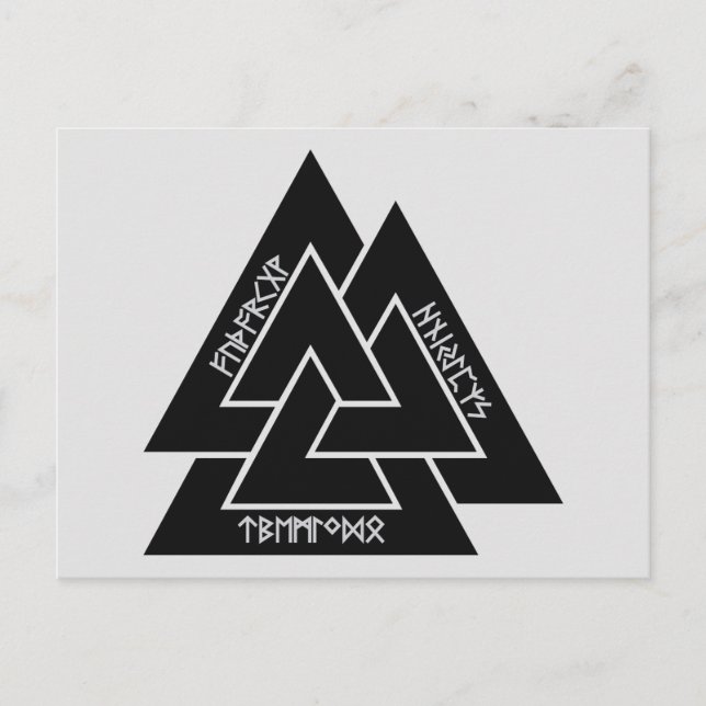 Carte Postale Runes Étonnées En Noix (Devant)