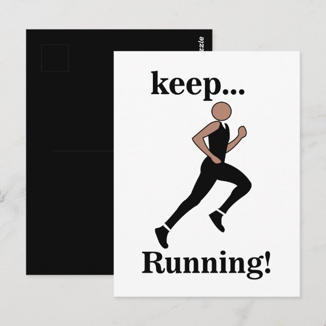 Carte Postale Runner Sports sportifs sportifs (Devant / Derrière)
