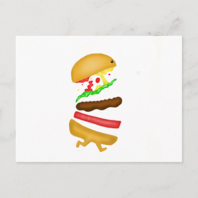 Carte Postale Runnin burger (Devant)