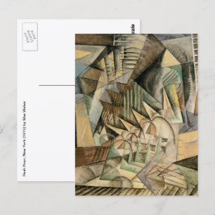 Carte Postale Rush Hour, New York by Max Weber, Vintage Cubism