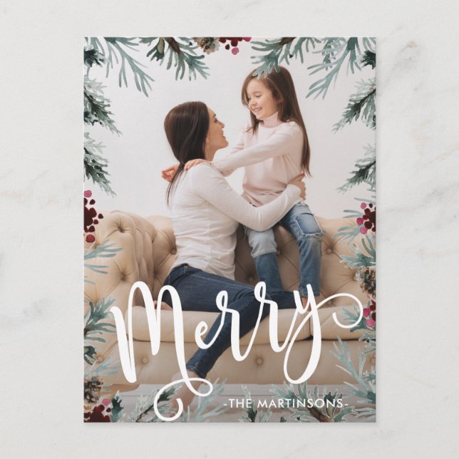 Carte postale Russe Christmas Frame Photo Holiday (Devant)