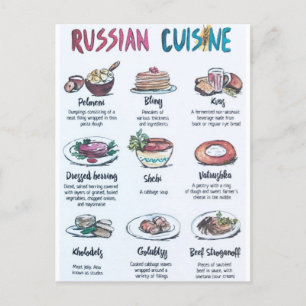 Carte Postale Russian cuisine