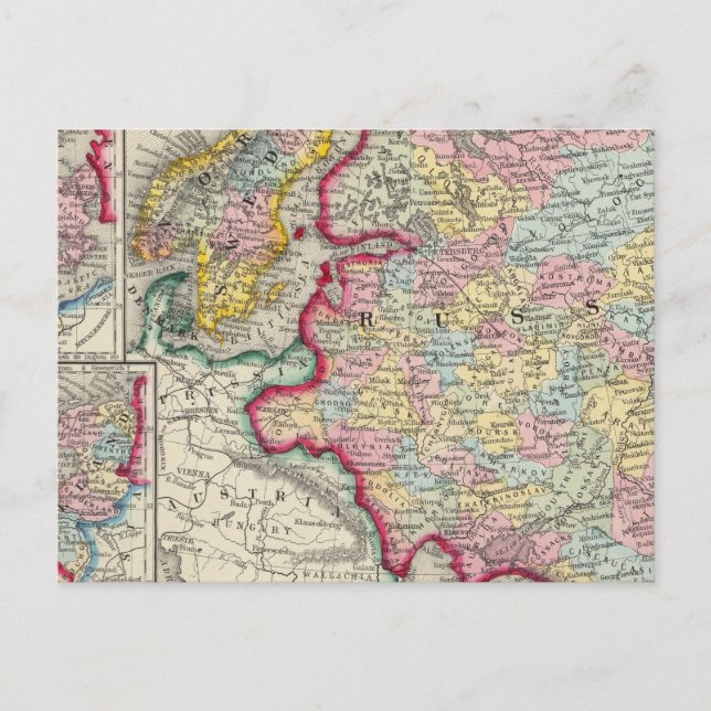 Carte Postale Russie En Europe, Suède Et Norvège (Devant)