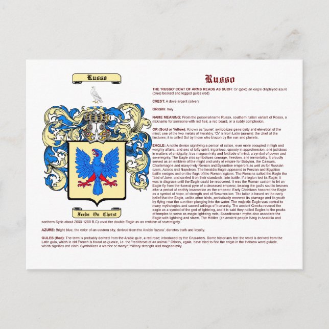 Carte Postale Russo (signifiant) (Devant)