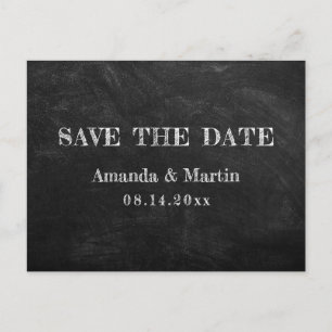 Carte Postale Rustic Country Chalkboard Enregistrer La Date