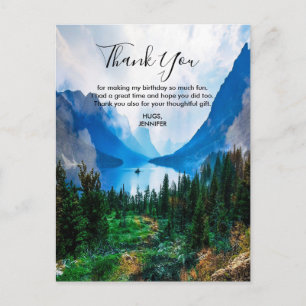 Carte Postale Rustic Country Mountains Pittoresque Nature Merci