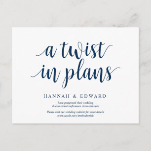 Carte Postale Rustic Navy Blue, un rebondissement dans les plans