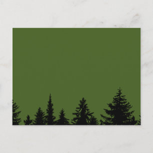 Carte Postale Rustic Tree Line Silhouette