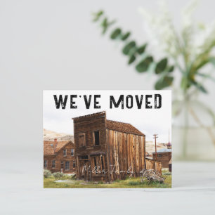 Carte Postale Rustique Nous avons déplacé une nouvelle adresse M
