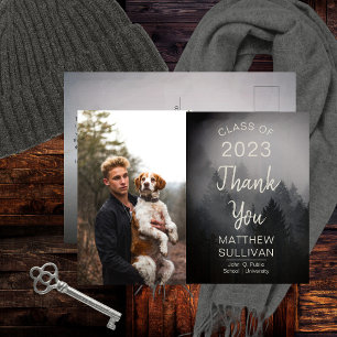 Carte Postale Rustique Woodsy moderne   Merci photo