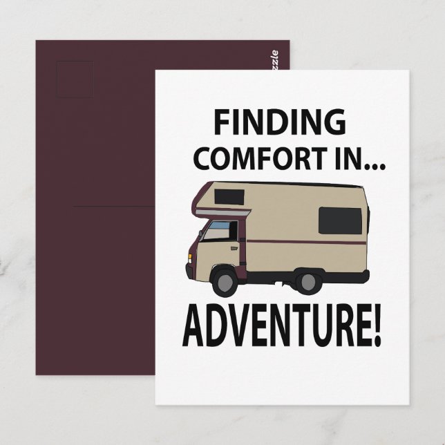 Carte Postale RV Camping Aventure Rving (Devant / Derrière)