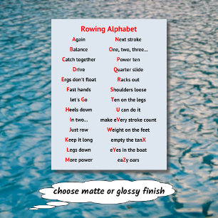 Carte Postale Rwing A to Z amusant alphabet motivation