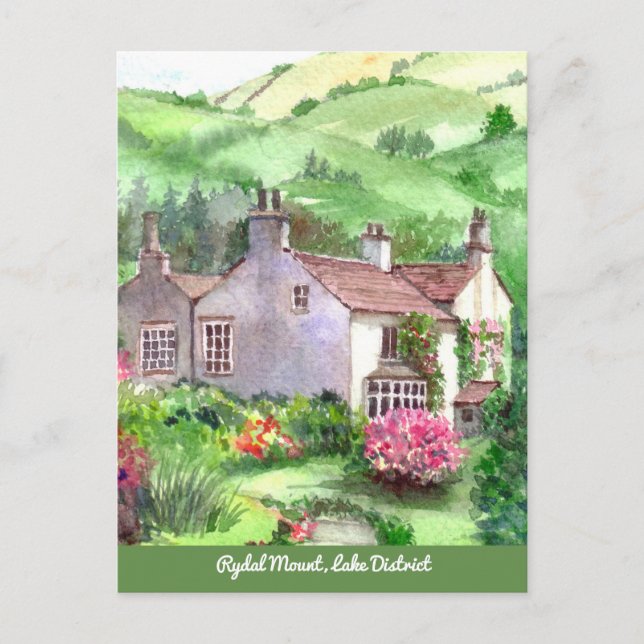 Carte Postale Rydal Mount, Maison de William Wordsworth (Devant)