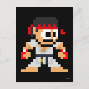 Carte Postale Ryu à 8 bits