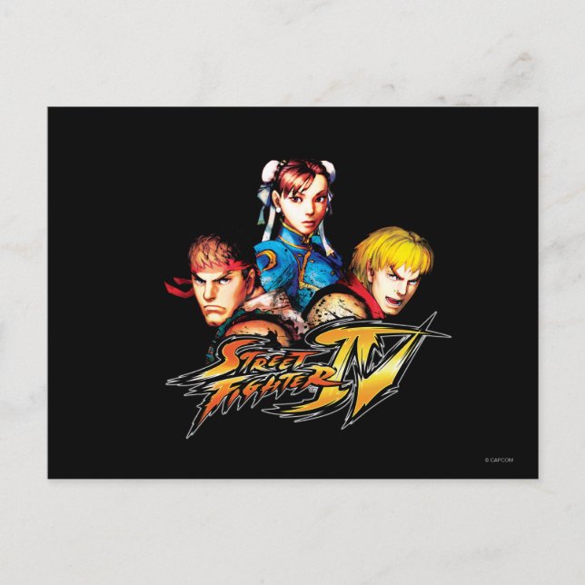 Carte Postale Ryu, Ken et Chun-Li (Devant)