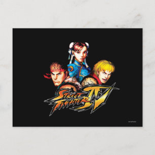 Carte Postale Ryu, Ken et Chun-Li