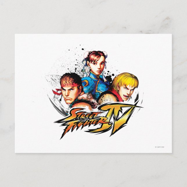 Carte Postale Ryu, Ken et Chun-Li (Devant)