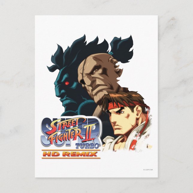 Carte Postale Ryu, Sagat et Akuma (Devant)