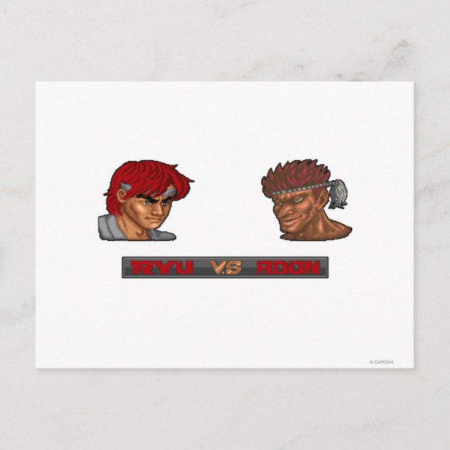 Carte Postale Ryu Vs Adon (Devant)